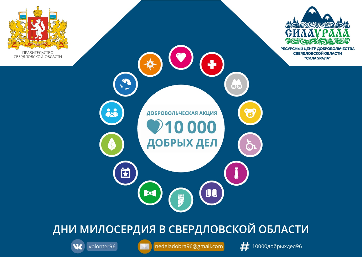 10 000 ДОБРЫХ ДЕЛ В СВЕРДЛОВСКОЙ ОБЛАСТИ